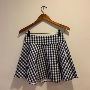 HIGH WAISTED GINGHAM CIRCLE SKIRT
